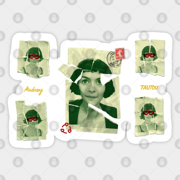 Amelie Movie Fan Art Design Sticker by O O Screen